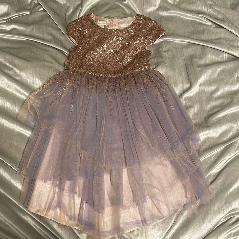 Monsoon ruffle dress worn 2 times size 8 kids